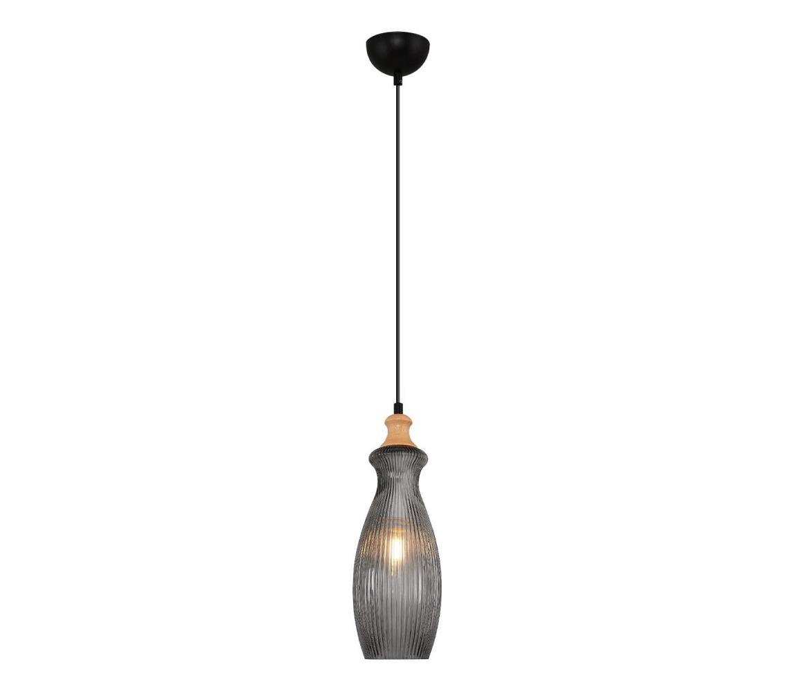 Závesné svietidlo BOTTLE na lanku, 1xE14/4W/230V, dymové 701CHD1272