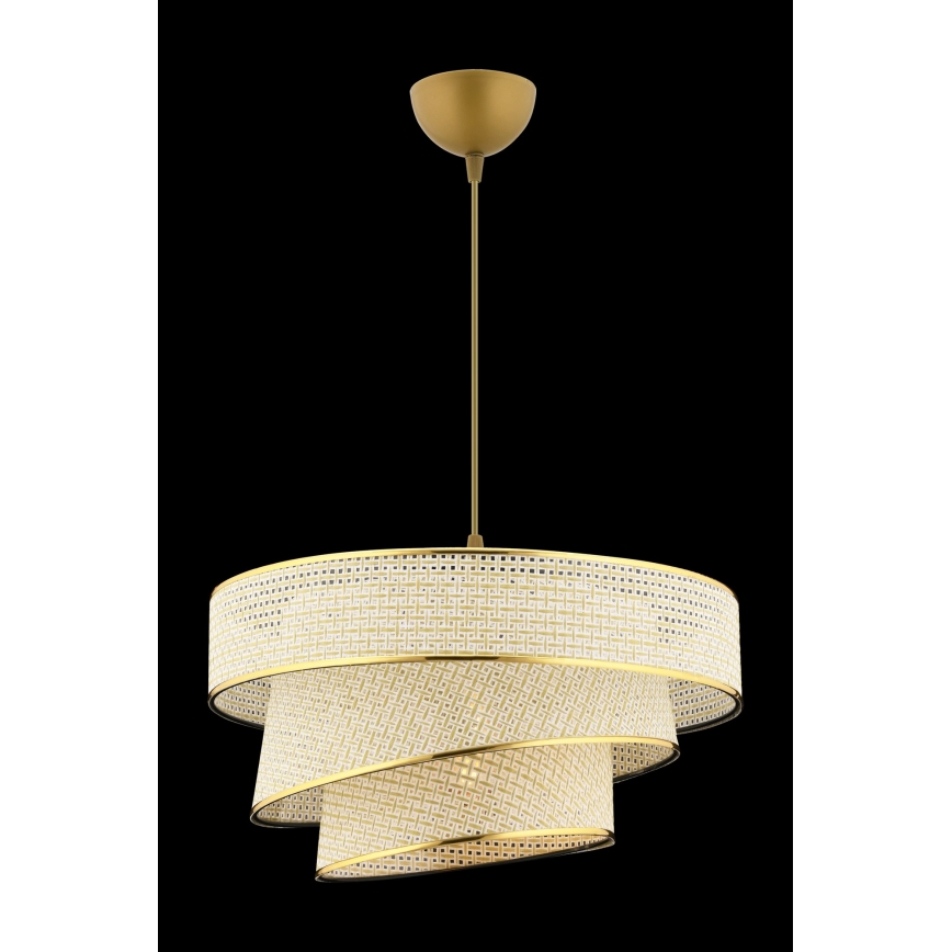 Závesné svietidlo COUPER 1xE27/60W/230V krémové/zlaté
