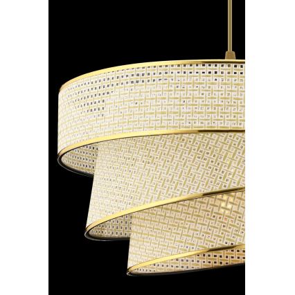 Závesné svietidlo COUPER 1xE27/60W/230V krémové/zlaté