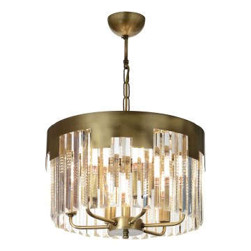 Závesné svietidlo CRYSTALLINE 6xE27/40W/230V bronzové