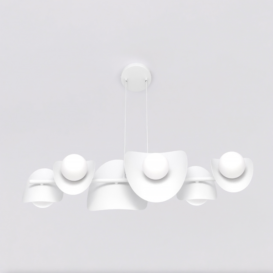 Závesné svietidlo ELEMENTI na lankách 6xG9/8W/230V, biela