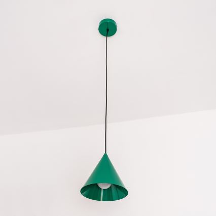 Závesné svietidlo ETNA na lanku 1xE27/15W/230V, priemer 18,5 cm, zelené