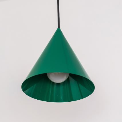Závesné svietidlo ETNA na lanku 1xE27/15W/230V, priemer 18,5 cm, zelené