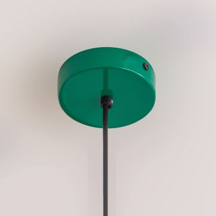 Závesné svietidlo ETNA na lanku 1xE27/15W/230V, priemer 18,5 cm, zelené