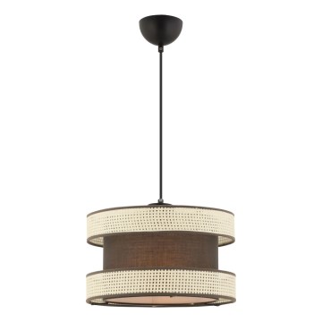Závesné svietidlo HALO 1xE27/60W/230V hnedé/krémové