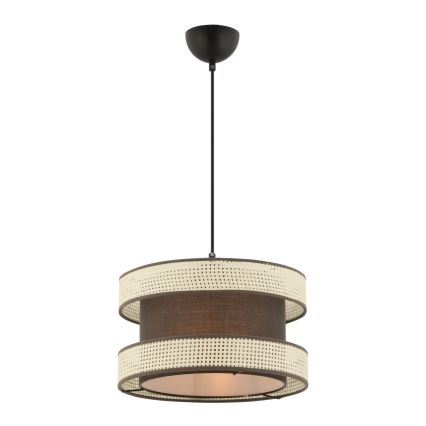 Závesné svietidlo HALO 1xE27/60W/230V hnedé/krémové