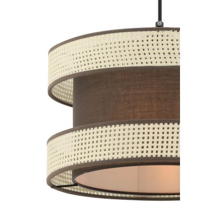 Závesné svietidlo HALO 1xE27/60W/230V hnedé/krémové