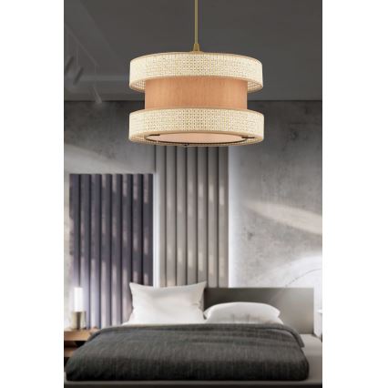 Závesné svietidlo HALO na lanku 1xE27/60W/230V béžové/krémové