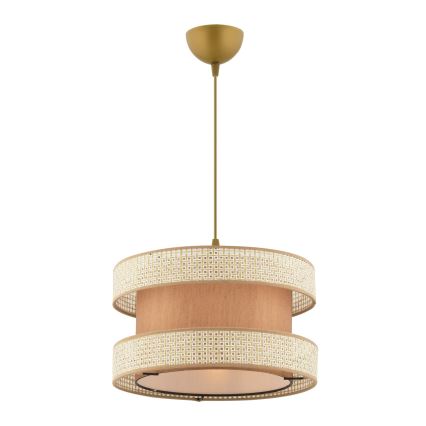 Závesné svietidlo HALO na lanku 1xE27/60W/230V béžové/krémové