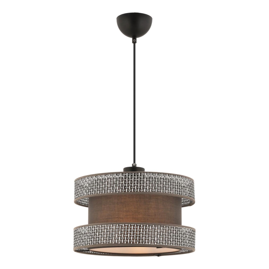 Závesné svietidlo HALO na lanku 1xE27/60W/230V hnedá/šedá