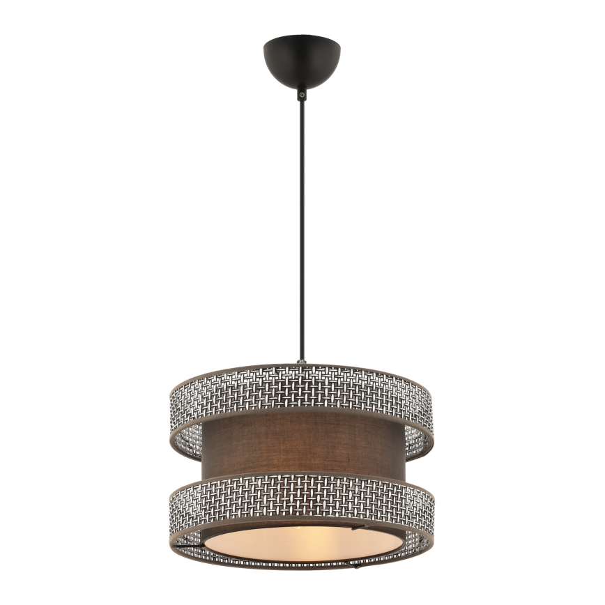 Závesné svietidlo HALO na lanku 1xE27/60W/230V hnedá/šedá