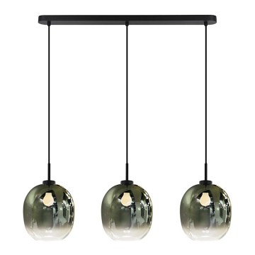 Závesné svietidlo MIRROR na lanku 3xE27/14W/230V dymovo čierne