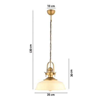 Závesné svietidlo MONZA 1xE27/40W/230V 35 cm krémové/ružové