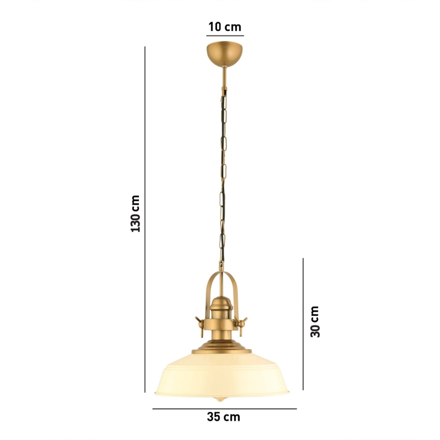 Závesné svietidlo MONZA 1xE27/40W/230V 35 cm krémové/ružové