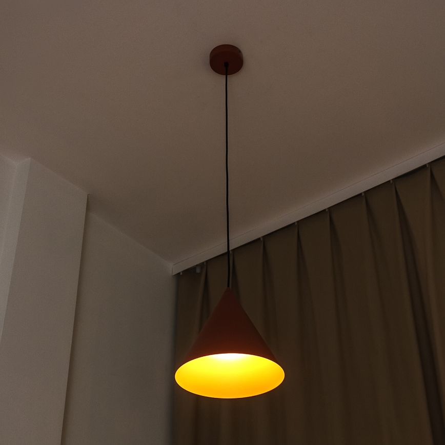 Závesné svietidlo na kábli ETNA 1xE27/15W/230V pr. 25 cm oranžové