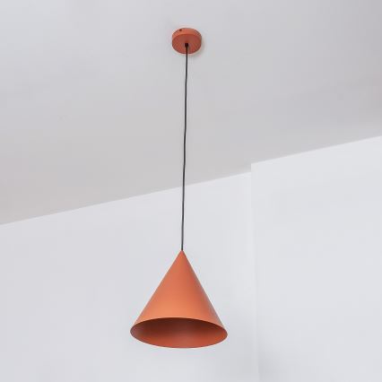 Závesné svietidlo na kábli ETNA 1xE27/15W/230V pr. 25 cm oranžové