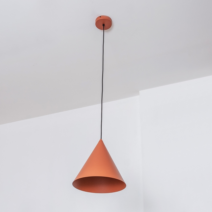 Závesné svietidlo na kábli ETNA 1xE27/15W/230V pr. 25 cm oranžové