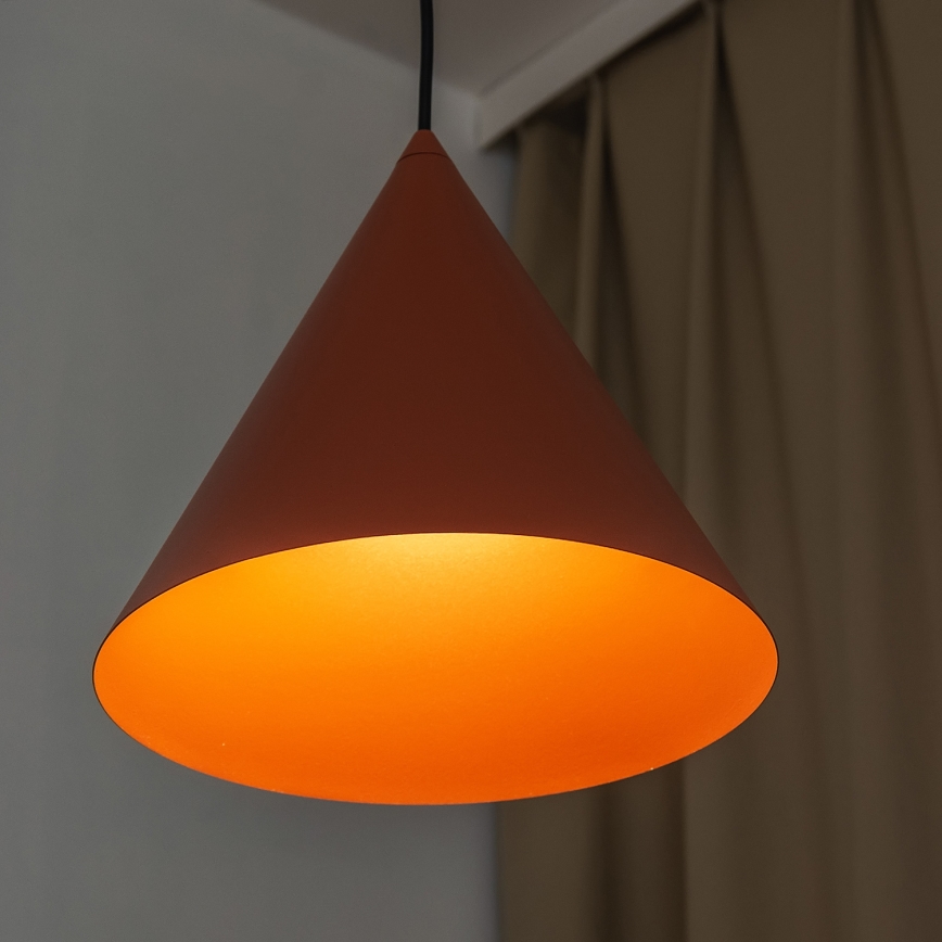 Závesné svietidlo na kábli ETNA 1xE27/15W/230V pr. 25 cm oranžové