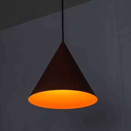 Závesné svietidlo na kábli ETNA 1xE27/15W/230V pr. 25 cm oranžové