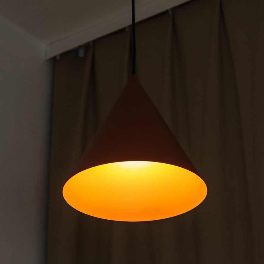 Závesné svietidlo na kábli ETNA 1xE27/15W/230V pr. 25 cm oranžové