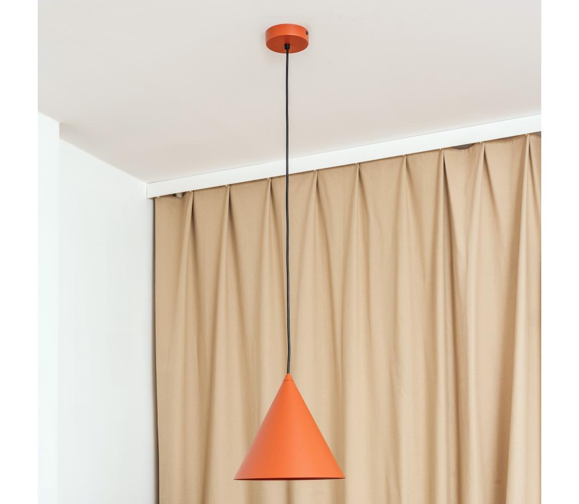Závesné svietidlo na kábli ETNA II 1xE27/15W/230V pr. 25 cm oranžové W-KM 1930L/1 BRK-B