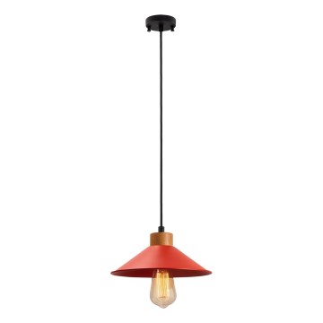 Závesné svietidlo na lane MANAVGAT 1xE27/40W/230V červená/hnedá