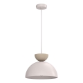 Závesné svietidlo na lane NEVIS 1xE27/15W/230V priemer 29 cm krémové