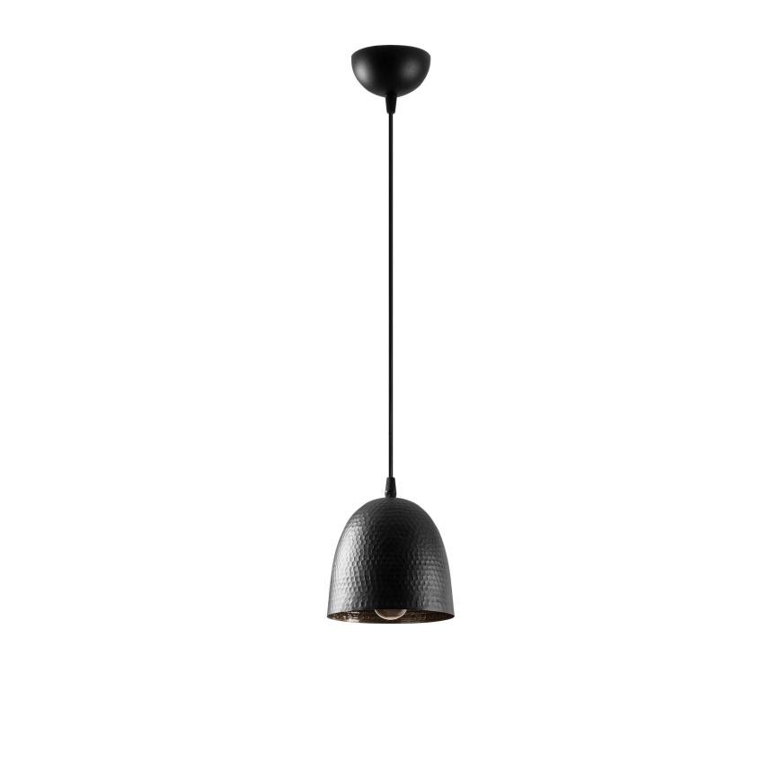 Závesné svietidlo na lane TATTOO 1xE27/40W/230V pr. 16 cm čierne