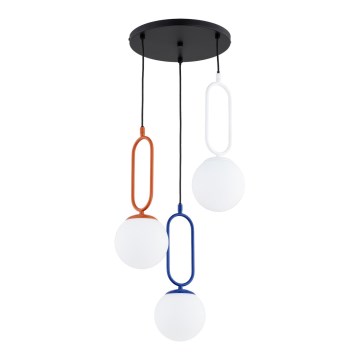 Závesné svietidlo na lane VAVIL 3xE27/15W/230V pestrofarebné