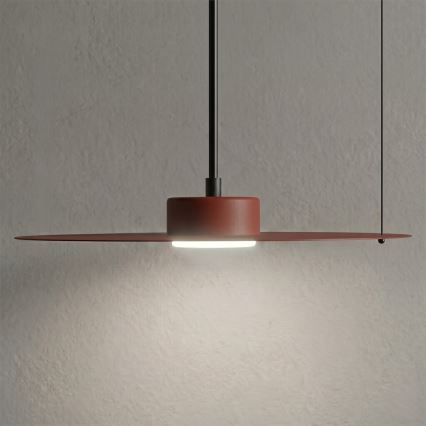 Závesné svietidlo na lankách PIATTO 1xGX53/15W/230V pr. 35 cm vínové