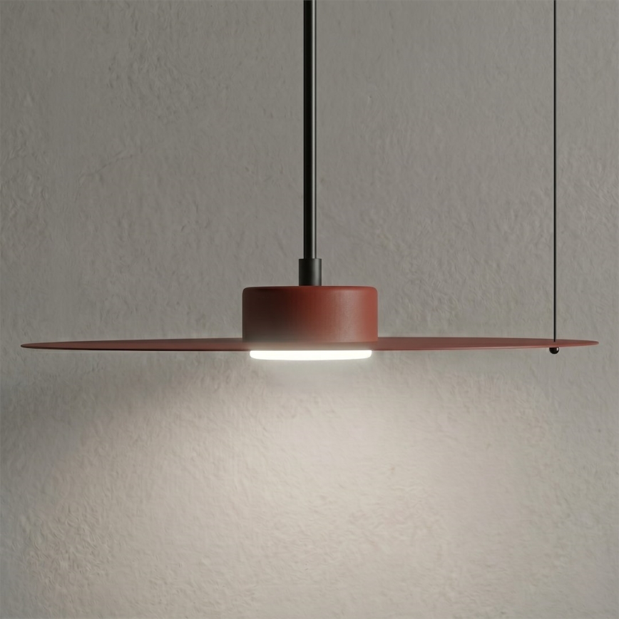 Závesné svietidlo na lankách PIATTO 1xGX53/15W/230V pr. 35 cm vínové