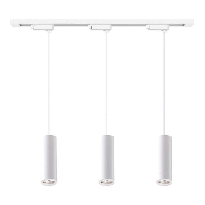 Závesné svietidlo na lankách v lištovom systéme PIPE 3xGU10/10W/230V biele