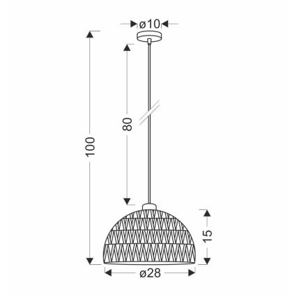 Závesné svietidlo na lanku BALLI 1xE27/40W/230V béžové