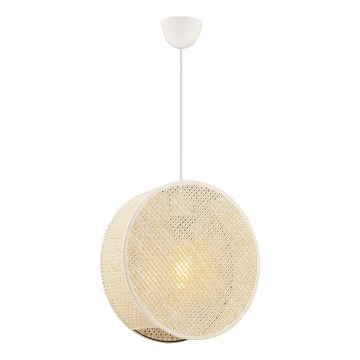 Závesné svietidlo na lanku BIG DRUM 1xE27/60W/230V krémové