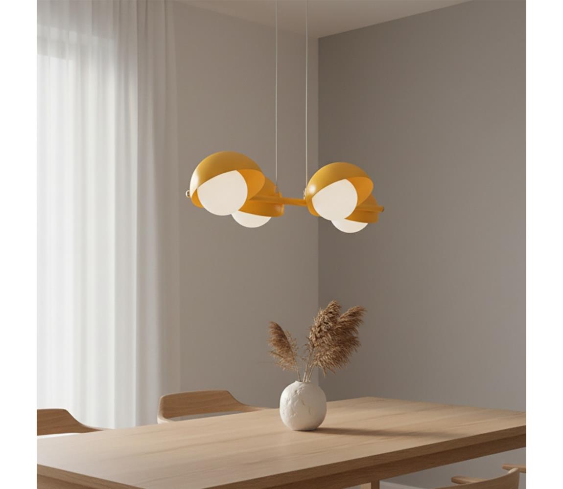 EMIBIG Závesné svietidlo na lanku BOOM 4xG9/8W/230V oranžové 1591/4