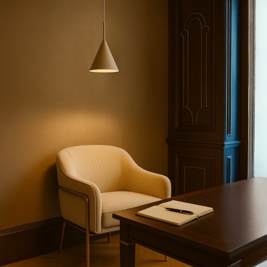 Závesné svietidlo na lanku CAPITAL 1xGX53/15W/230V pr. 17 cm béžové