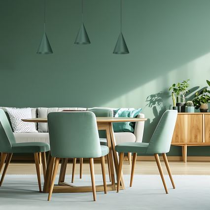 Závesné svietidlo na lanku CAPITAL 1xGX53/15W/230V priemer 17 cm zelené