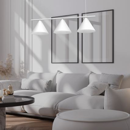 Závesné svietidlo na lanku CAPITAL 3xGX53/15W/230V biela