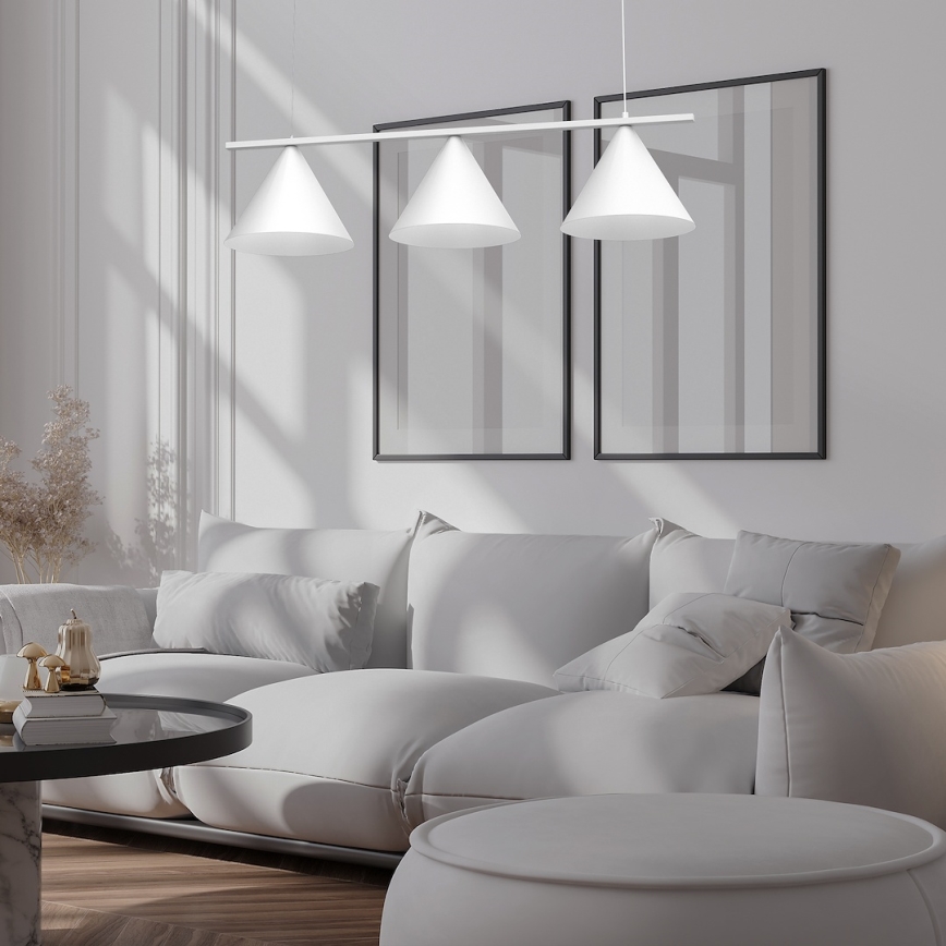 Závesné svietidlo na lanku CAPITAL 3xGX53/15W/230V biela