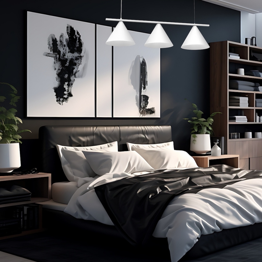 Závesné svietidlo na lanku CAPITAL 3xGX53/15W/230V biela