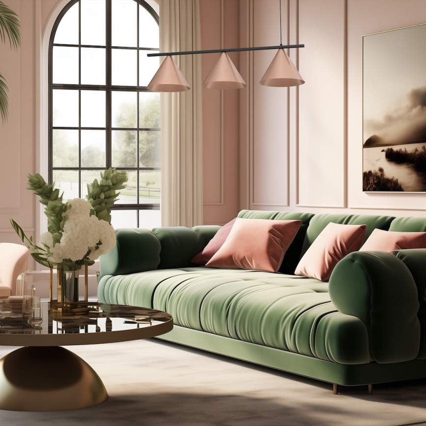 Závesné svietidlo na lanku CAPITAL 3xGX53/15W/230V ružové zlato