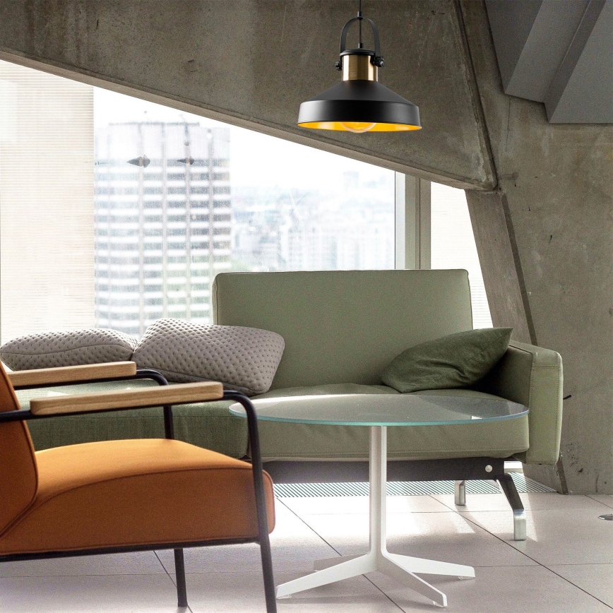 Závesné svietidlo na lanku DODO 1xE27/40W/230V čierna/bronzová