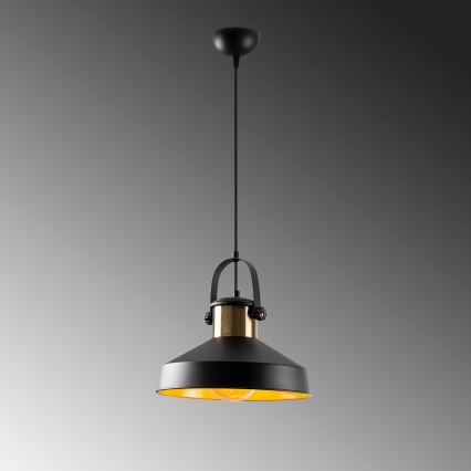 Závesné svietidlo na lanku DODO 1xE27/40W/230V čierna/bronzová