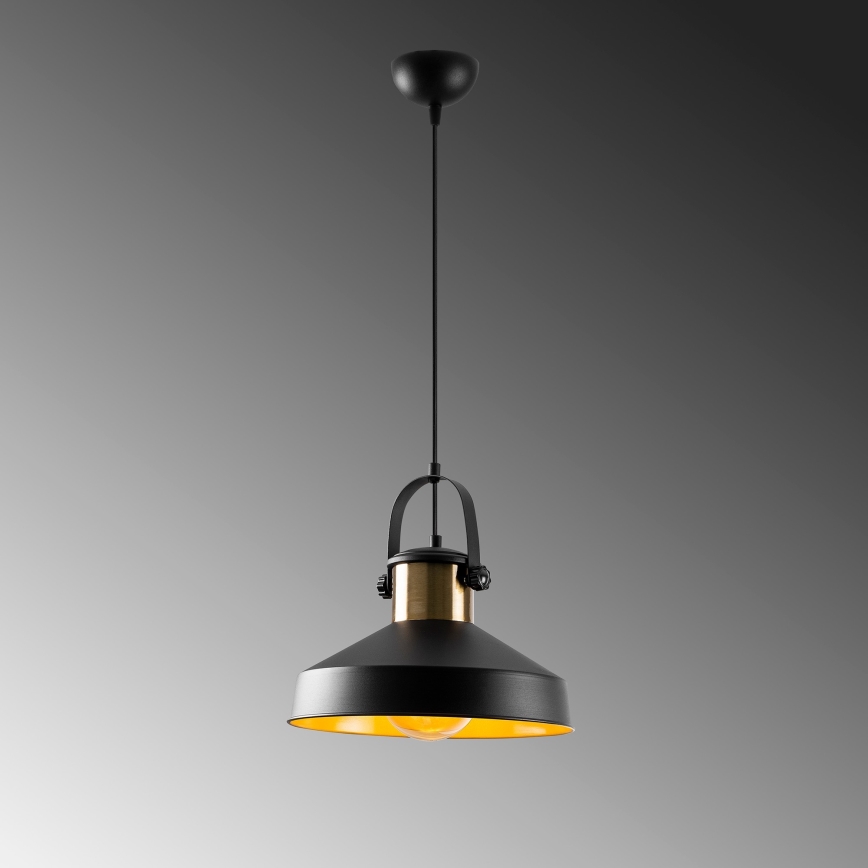 Závesné svietidlo na lanku DODO 1xE27/40W/230V čierna/bronzová