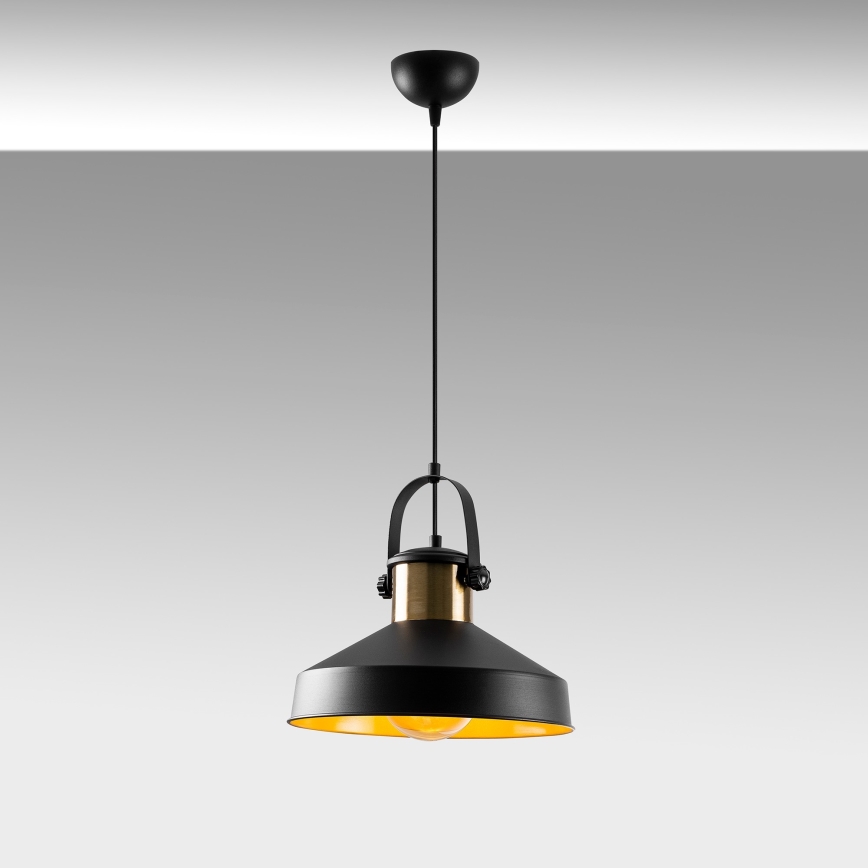Závesné svietidlo na lanku DODO 1xE27/40W/230V čierna/bronzová