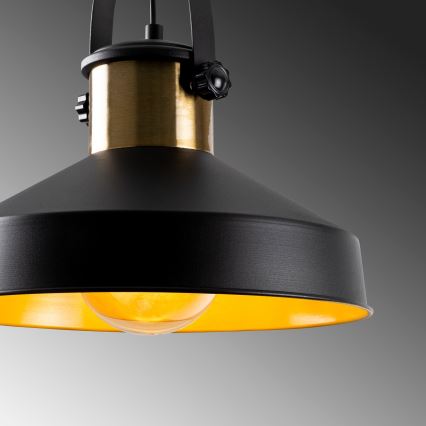 Závesné svietidlo na lanku DODO 1xE27/40W/230V čierna/bronzová