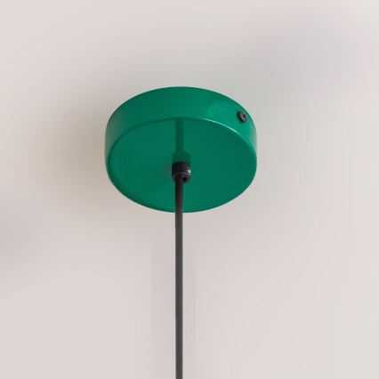 Závesné svietidlo na lanku ETNA 1xE27/15W/230V pr. 25 cm zelené
