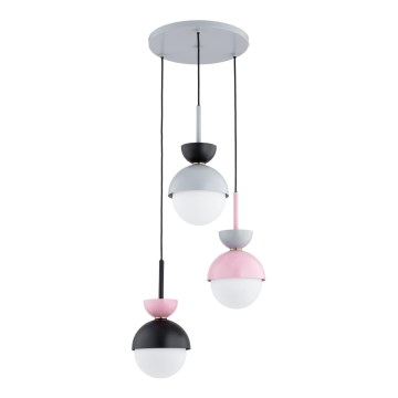 Závesné svietidlo na lanku IRSA 3xE27/15W/230V pestrofarebné