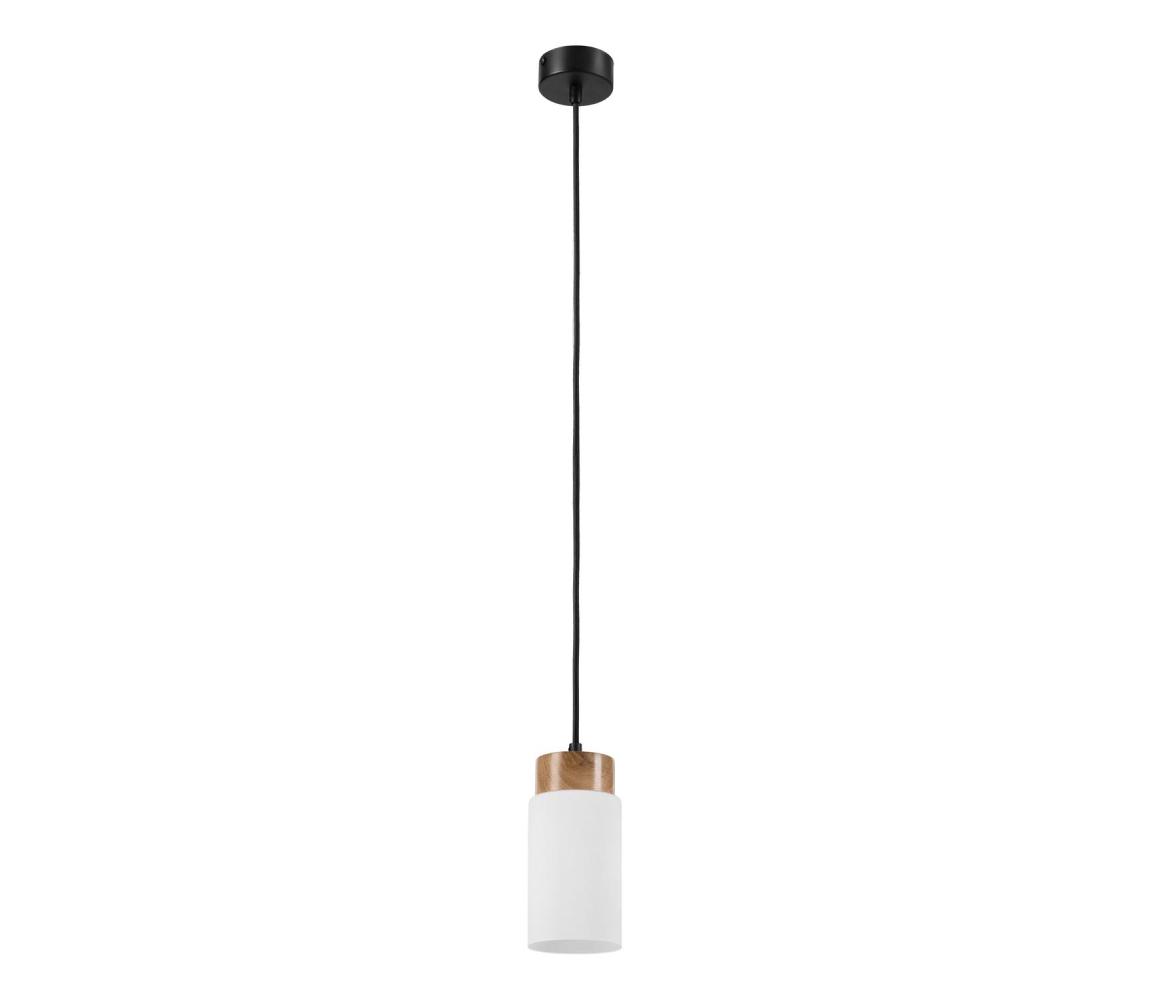 Závesné svietidlo na lanku MARKUS 1xE27/15W/230V čierna/dub LM-1.260/CZARNY