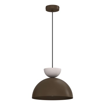 Závesné svietidlo na lanku NEVIS 1xE27/15W/230V, priemer 29 cm, hnedé